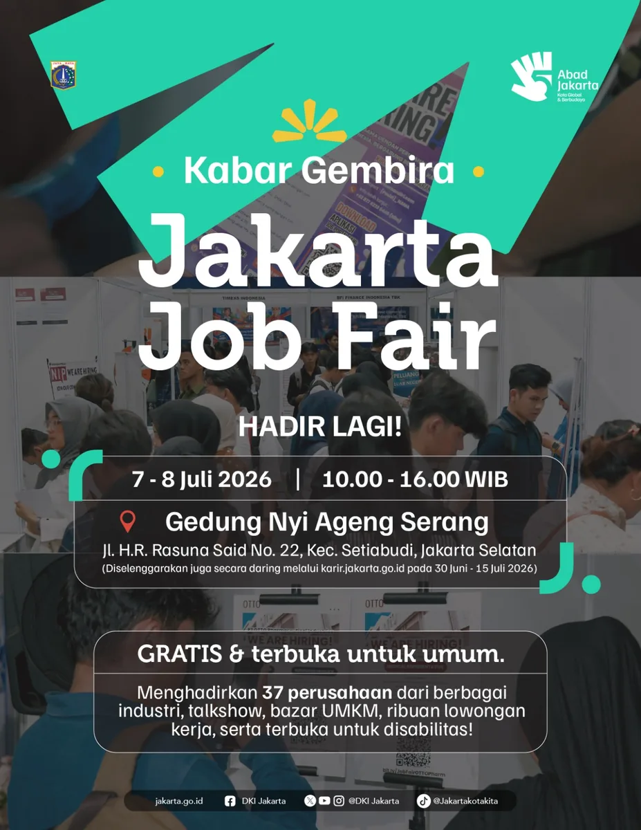 Job Fair Kabupaten Pasuruan 2026 (Suku Dinas TKTE Wilayah Kabupaten Pasuruan Barat) : 7-8 Juli 2026